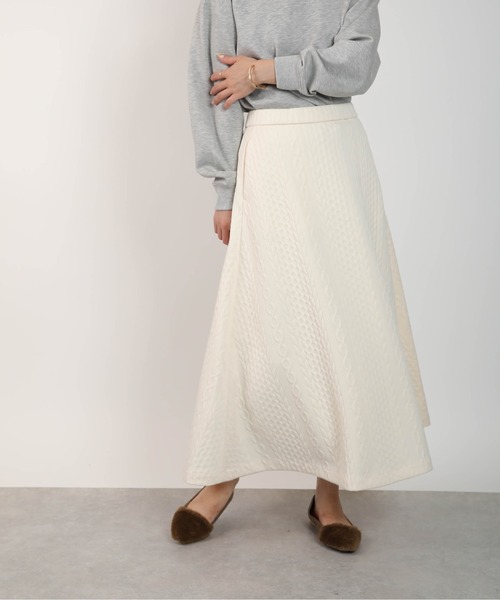 PICCIN（ピッチン）の「【セットアップ可能】キルティングフレアスカート（スカート・レディース・ブラック/アイボリー・M）」の9枚目の写真