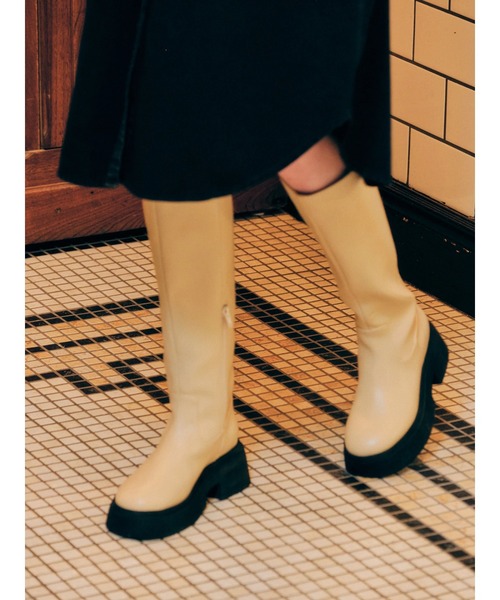 AMERICAN HOLIC（アメリカンホリック）の「ボリュームソールロングブーツ（ブーツ・レディース・ブラック/ベージュ・M/S/L）」の10枚目の写真