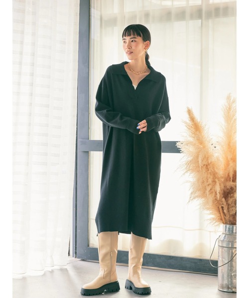 AMERICAN HOLIC（アメリカンホリック）の「ボリュームソールロングブーツ（ブーツ・レディース・ブラック/ベージュ・M/S/L）」の22枚目の写真