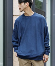 マイクロフリース リラックスオーバーシルエット クルーネックトレーナー