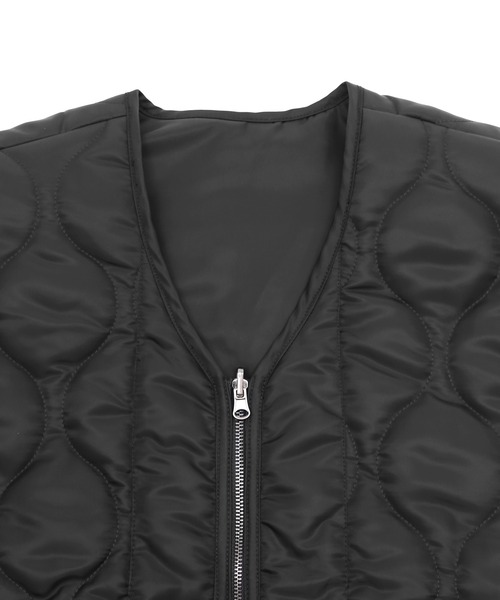 Figments（フィグメンツ）の「リバーシブルミリタリーベスト（ベスト・レディース・ブラック/カーキ・SMALL/MEDIUM）」の8枚目の写真