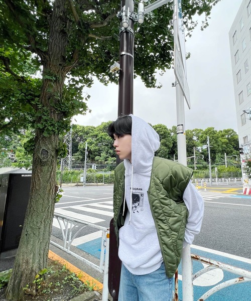 Figments（フィグメンツ）の「リバーシブルミリタリーベスト（ベスト・レディース・ブラック/カーキ・SMALL/MEDIUM）」の18枚目の写真