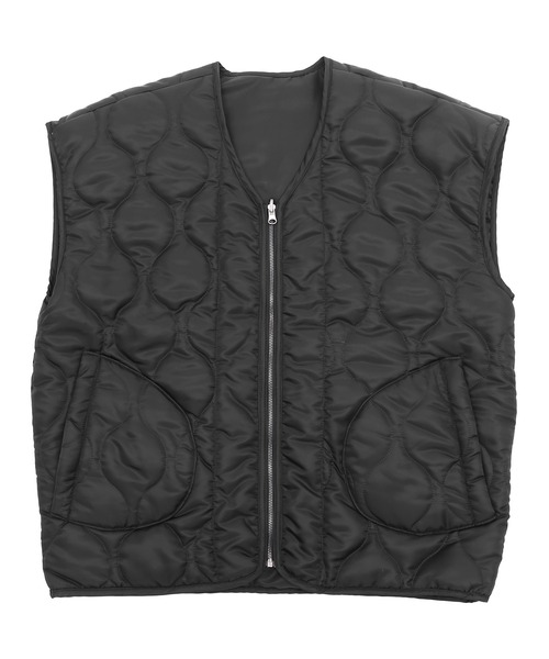 Figments（フィグメンツ）の「リバーシブルミリタリーベスト（ベスト・レディース・ブラック/カーキ・SMALL/MEDIUM）」の9枚目の写真