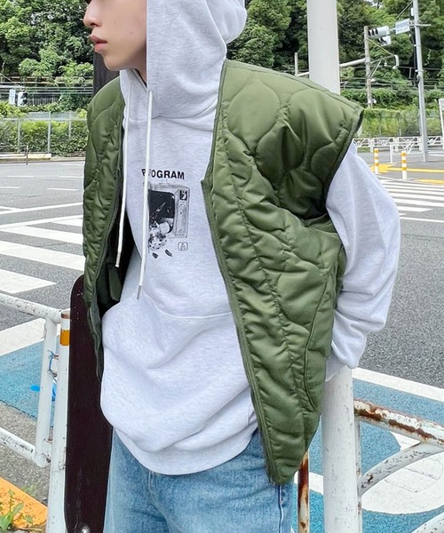 Figments（フィグメンツ）の「リバーシブルミリタリーベスト（ベスト・レディース・ブラック/カーキ・SMALL/MEDIUM）」の21枚目の写真