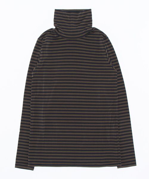 BEARDSLEY(ビアズリー)の「ボーダータートルカットソー(Tシャツ/カットソー・レディース・ブラック/ブラウン/ネイビー・FREE)」の3枚目の写真