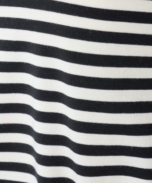 BEARDSLEY(ビアズリー)の「ボーダータートルカットソー(Tシャツ/カットソー・レディース・ブラック/ブラウン/ネイビー・FREE)」の8枚目の写真