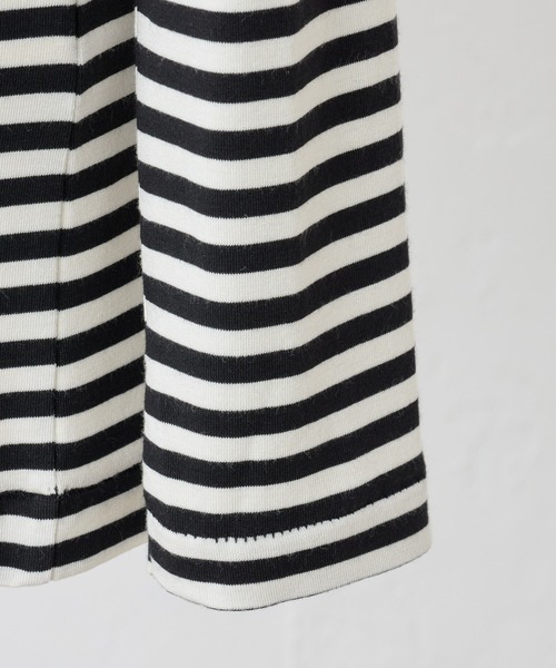BEARDSLEY(ビアズリー)の「ボーダータートルカットソー(Tシャツ/カットソー・レディース・ブラック/ブラウン/ネイビー・FREE)」の11枚目の写真