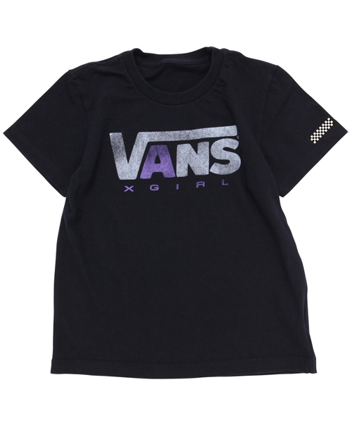 X-girl Stages（エックスガールステージス）の「XGS★×VANS S/S TEE ONE STEP BEYOND (2T)（Tシャツ/カットソー・キッズ・ホワイト/ブラック・2T）」の5枚目の写真