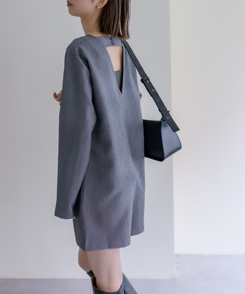 mystic（ミスティック）の「マイクロオールインワン（つなぎ/オールインワン・レディース・チャコールグレー/ブラウン・FREE）」の6枚目の写真