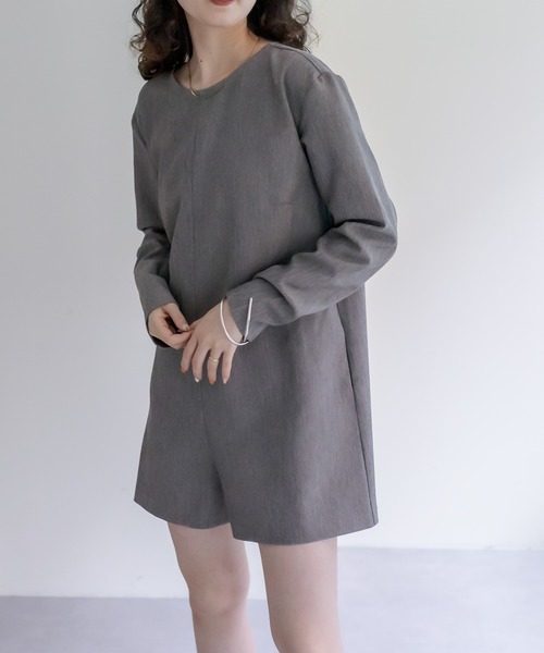 mystic（ミスティック）の「マイクロオールインワン（つなぎ/オールインワン・レディース・チャコールグレー/ブラウン・FREE）」の4枚目の写真