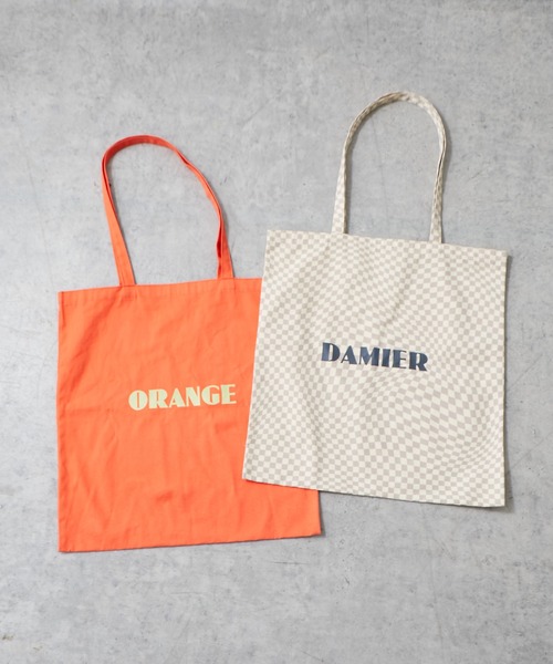 DISCOAT（ディスコート）の「アソートカラーロゴトートバッグ（トートバッグ・レディース・ベージュ/オレンジ/ピンク/パープル/アイボリー/オフホワイト/ブルー/グリーン・FREE）」の9枚目の写真