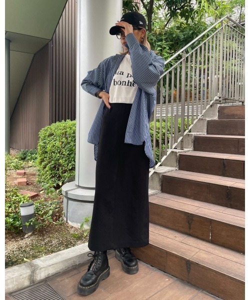 LiSeek（リシーク）の「【LiSeeK】ストライプスリーブ釦シャツ（シャツ/ブラウス・レディース・ホワイト/ネイビー/ブラウン・FREE）」の11枚目の写真