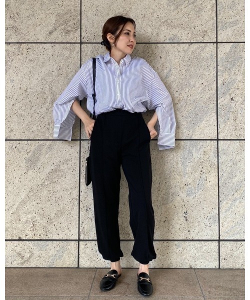 LiSeek（リシーク）の「【LiSeeK】ストライプスリーブ釦シャツ（シャツ/ブラウス・レディース・ホワイト/ネイビー/ブラウン・FREE）」の19枚目の写真