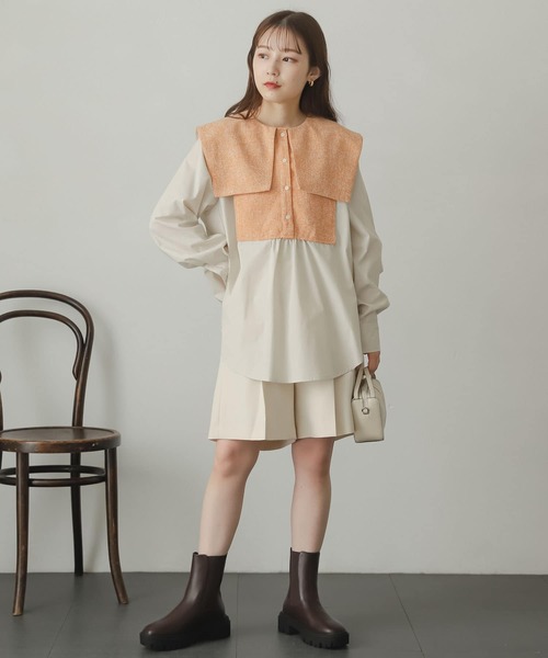 SENSE OF PLACE by URBAN RESEARCH(センスオブプレイスバイアーバンリサーチ)の「ウールライクバミューダパンツ(スラックス・レディース・ブラック/ブラウン/ライトベージュ・SMALL/MEDIUM)」の11枚目の写真