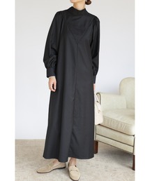 【ZOZO限定】スタンドネックボリュームスリーブワンピース