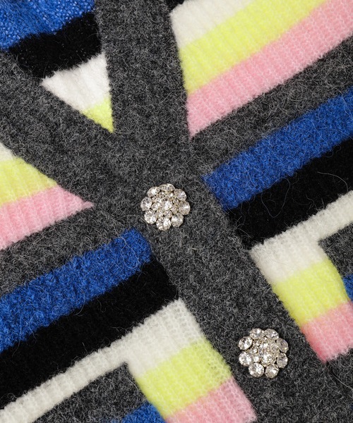 GANNI(ガニー)の「Cardigan Stripe(カーディガン/ボレロ・レディース・ブルー・M/S/XS)」の3枚目の写真