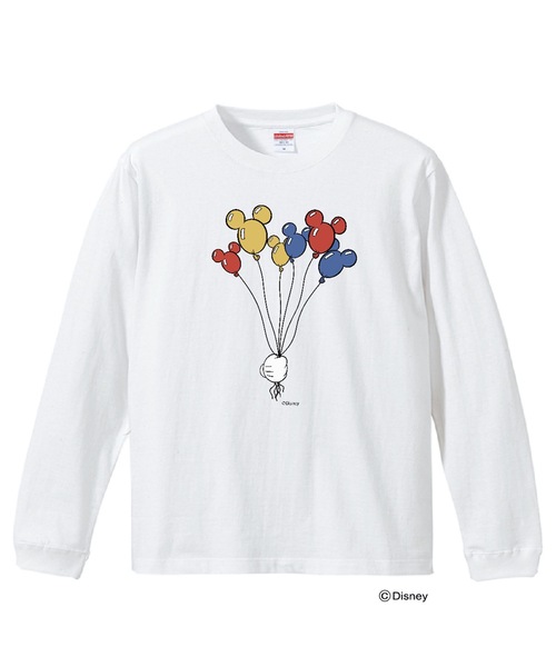 MICKEY MOUSE(ミッキーマウス)の「FD:【キャラチョイ】Disney ディズニー ミッキーマウス ミニーマウス ロングスリーブ Tシャツ(スウェット・レディース・ホワイト系3/ホワイト系1/パープル/ホワイト系5/ブルー/ホワイト系4/ベージュ/ホワイト系2・XL/M/S/L)」の2枚目の写真