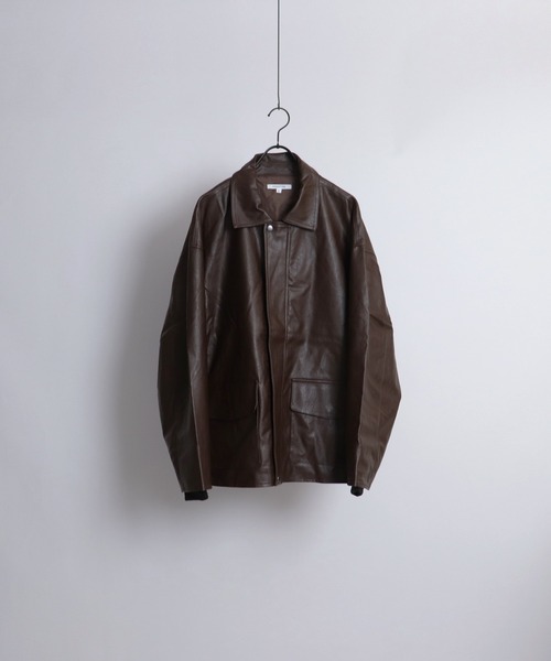 Confirm（コンファーム）の「PUA-2タイプ フェイクレザージャケット【Confirm】（ライダースジャケット・メンズ・ブラック/ブラウン・L/M）」の15枚目の写真