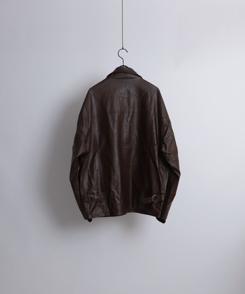 Confirm（コンファーム）の「PUA-2タイプ フェイクレザージャケット【Confirm】（ライダースジャケット・メンズ・ブラック/ブラウン・L/M）」の16枚目の写真