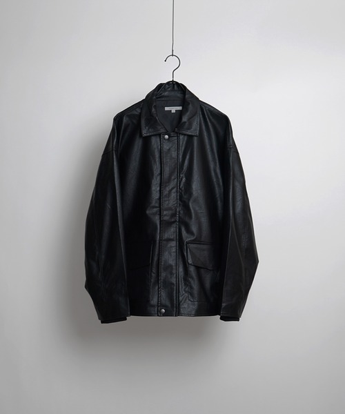 Confirm（コンファーム）の「PUA-2タイプ フェイクレザージャケット【Confirm】（ライダースジャケット・メンズ・ブラック/ブラウン・L/M）」の3枚目の写真