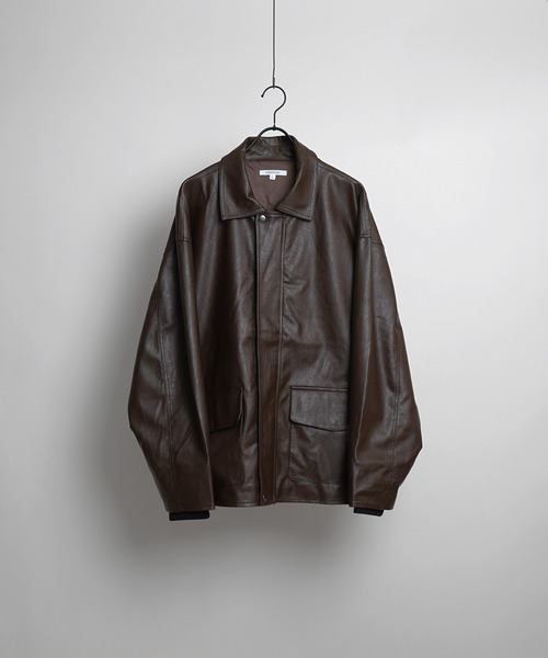 Confirm（コンファーム）の「PUA-2タイプ フェイクレザージャケット【Confirm】（ライダースジャケット・メンズ・ブラック/ブラウン・L/M）」の4枚目の写真