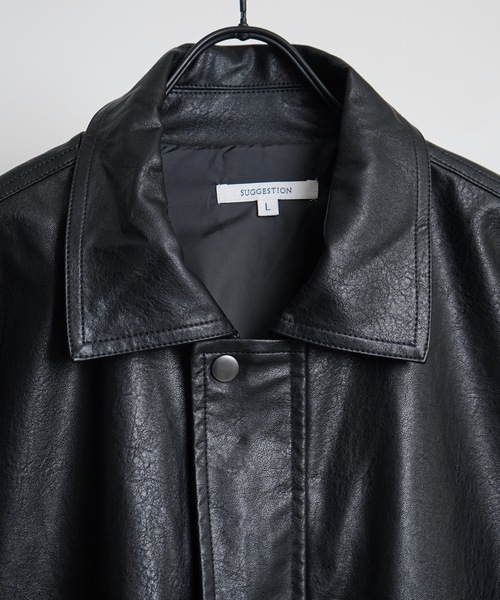 Confirm（コンファーム）の「PUA-2タイプ フェイクレザージャケット【Confirm】（ライダースジャケット・メンズ・ブラック/ブラウン・L/M）」の5枚目の写真