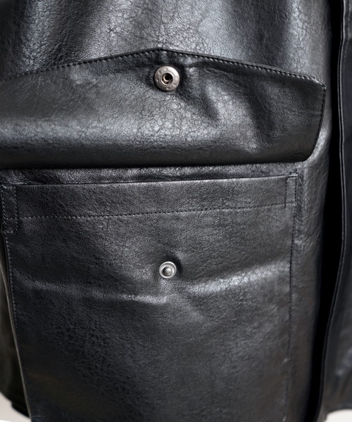 Confirm（コンファーム）の「PUA-2タイプ フェイクレザージャケット【Confirm】（ライダースジャケット・メンズ・ブラック/ブラウン・L/M）」の8枚目の写真