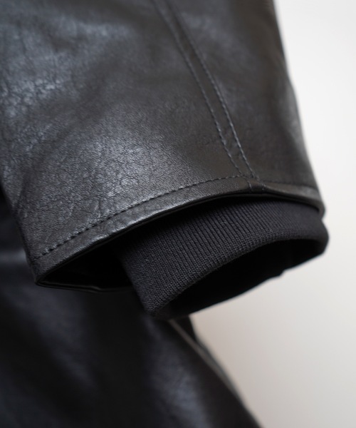 Confirm（コンファーム）の「PUA-2タイプ フェイクレザージャケット【Confirm】（ライダースジャケット・メンズ・ブラック/ブラウン・L/M）」の9枚目の写真