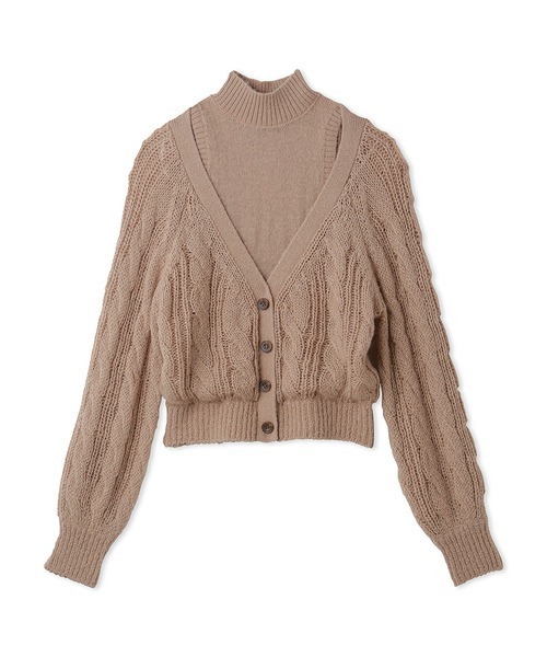 リリーブラウン　レイヤードニットトップス LILY BROWN（リリーブラウン）の「レイヤードニットトップス