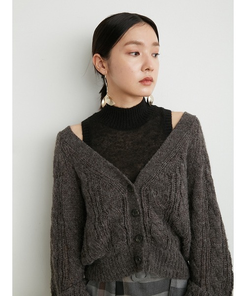 LILY BROWN（リリーブラウン）の「レイヤードニットトップス（ニット