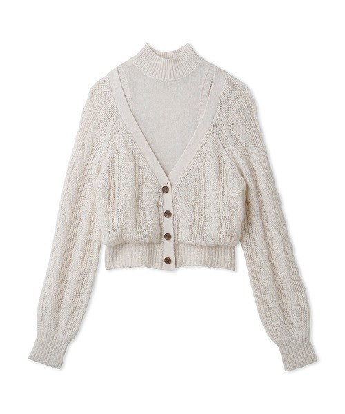 LILY BROWN（リリーブラウン）の「レイヤードニットトップス