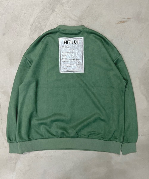 kutir（クティール）の「フェイクスウェードバックデザインスウェット（スウェット・メンズ・アイボリー/ダークブルー/ダークグリーン・MEDIUM/LARGE）」の2枚目の写真