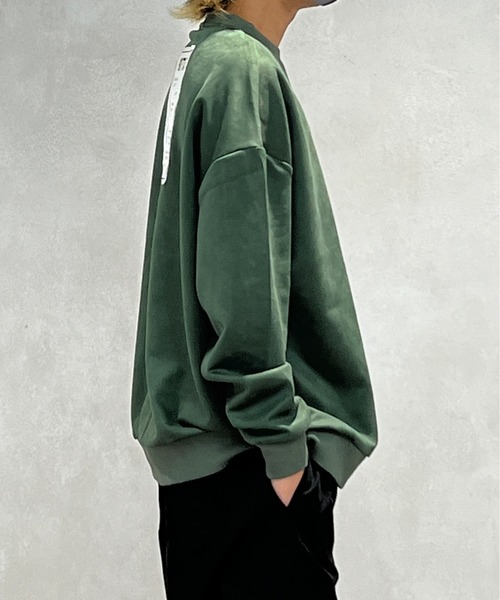 kutir（クティール）の「フェイクスウェードバックデザインスウェット（スウェット・メンズ・アイボリー/ダークブルー/ダークグリーン・MEDIUM/LARGE）」の22枚目の写真