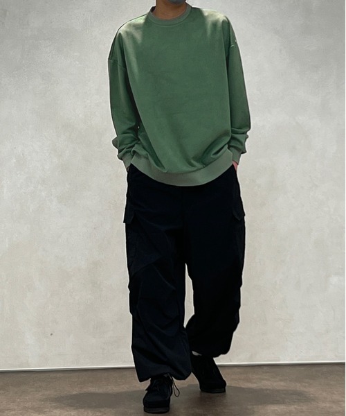 kutir（クティール）の「フェイクスウェードバックデザインスウェット（スウェット・メンズ・アイボリー/ダークブルー/ダークグリーン・MEDIUM/LARGE）」の16枚目の写真