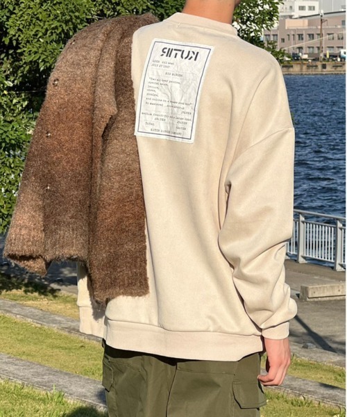 kutir（クティール）の「フェイクスウェードバックデザインスウェット（スウェット・メンズ・アイボリー/ダークブルー/ダークグリーン・MEDIUM/LARGE）」の11枚目の写真