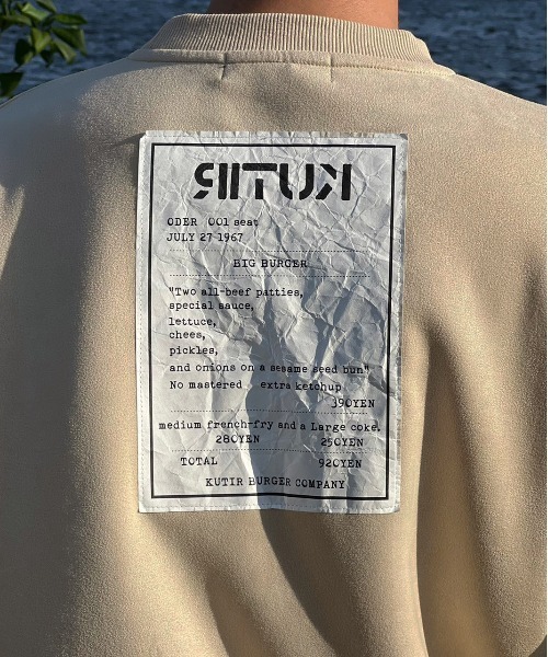 kutir（クティール）の「フェイクスウェードバックデザインスウェット（スウェット・メンズ・アイボリー/ダークブルー/ダークグリーン・MEDIUM/LARGE）」の13枚目の写真