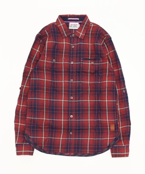 SCOTCH&SODA（スコッチアンドソーダ）の「SCOTCH&SODA(スコッチアンドソーダ)　regular fit checked flannel shirt/282-61422（シャツ/ブラウス・メンズ・グリーン/レッド・L/M/S）」の2枚目の写真