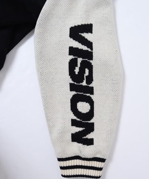 VISION STREET WEAR(ヴィジョンストリートウェア)の「VISION STREET WEAR ニット中綿スタジャン(スタジャン・メンズ・オフホワイト/ブラック・M/L)」の13枚目の写真