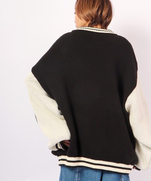 VISION STREET WEAR(ヴィジョンストリートウェア)の「VISION STREET WEAR ニット中綿スタジャン(スタジャン・メンズ・オフホワイト/ブラック・M/L)」の10枚目の写真