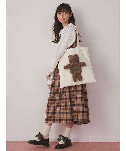merry jenny（メリージェニー）の「one bear tote（トートバッグ・レディース・ブラック/オフホワイト・FREE）」の3枚目の写真