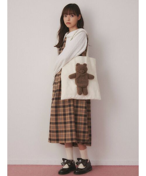 merry jenny（メリージェニー）の「one bear tote（トートバッグ・レディース・ブラック/オフホワイト・FREE）」の4枚目の写真