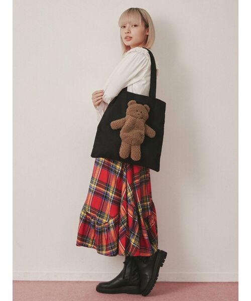 merry jenny（メリージェニー）の「one bear tote（トートバッグ・レディース・ブラック/オフホワイト・FREE）」の11枚目の写真