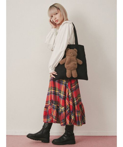 merry jenny（メリージェニー）の「one bear tote（トートバッグ・レディース・ブラック/オフホワイト・FREE）」の13枚目の写真