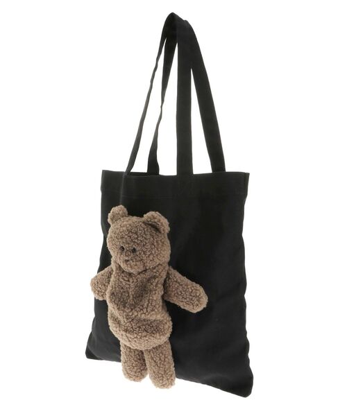 merry jenny（メリージェニー）の「one bear tote（トートバッグ・レディース・ブラック/オフホワイト・FREE）」の17枚目の写真