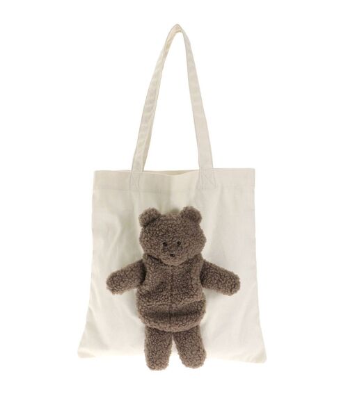 merry jenny（メリージェニー）の「one bear tote（トートバッグ・レディース・ブラック/オフホワイト・FREE）」の22枚目の写真