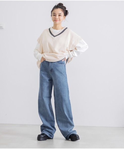 Dita Muaj.(ディータムアージュ)の「ストレートワイドデニム(デニムパンツ・レディース・ライトブルー/ブルー/グレー・M/S)」の22枚目の写真
