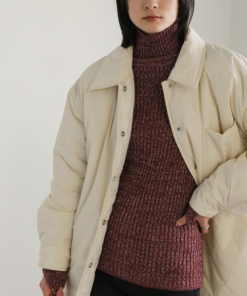 select MOCA(セレクトモカ)の「サムホールミックスタートルニット(ニット/セーター・レディース・カーキ/バーガンディー/ブラウン・FREE)」の21枚目の写真