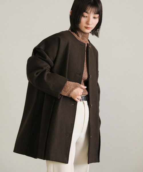 select MOCA(セレクトモカ)の「サムホールミックスタートルニット(ニット/セーター・レディース・カーキ/バーガンディー/ブラウン・FREE)」の14枚目の写真