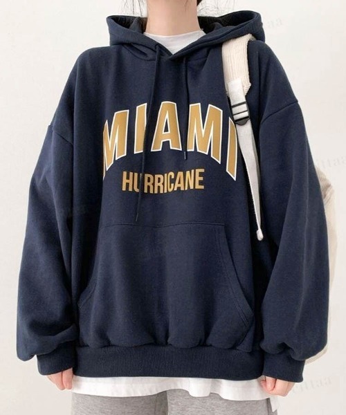 2022 AW 秋冬 韓国ファッション スウェット レディース MIAMIロゴ