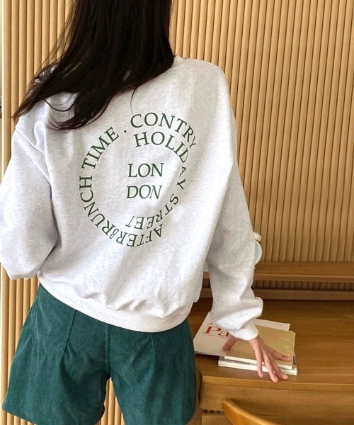 Dalfwin（ダールフィン）の「LONDONラウンドロゴオーバーサイズスウェット（スウェット・レディース・ピンク/グリーン/グレー系その他・FREE）」の13枚目の写真